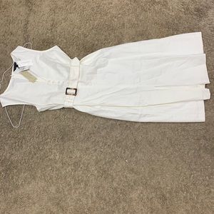 Beautiful Banana Republic white dress with belt. Perfect for summer!